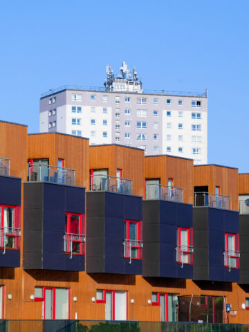 Modern high rise flats at Glasgow Harbour
